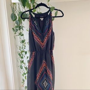 black maxi dress